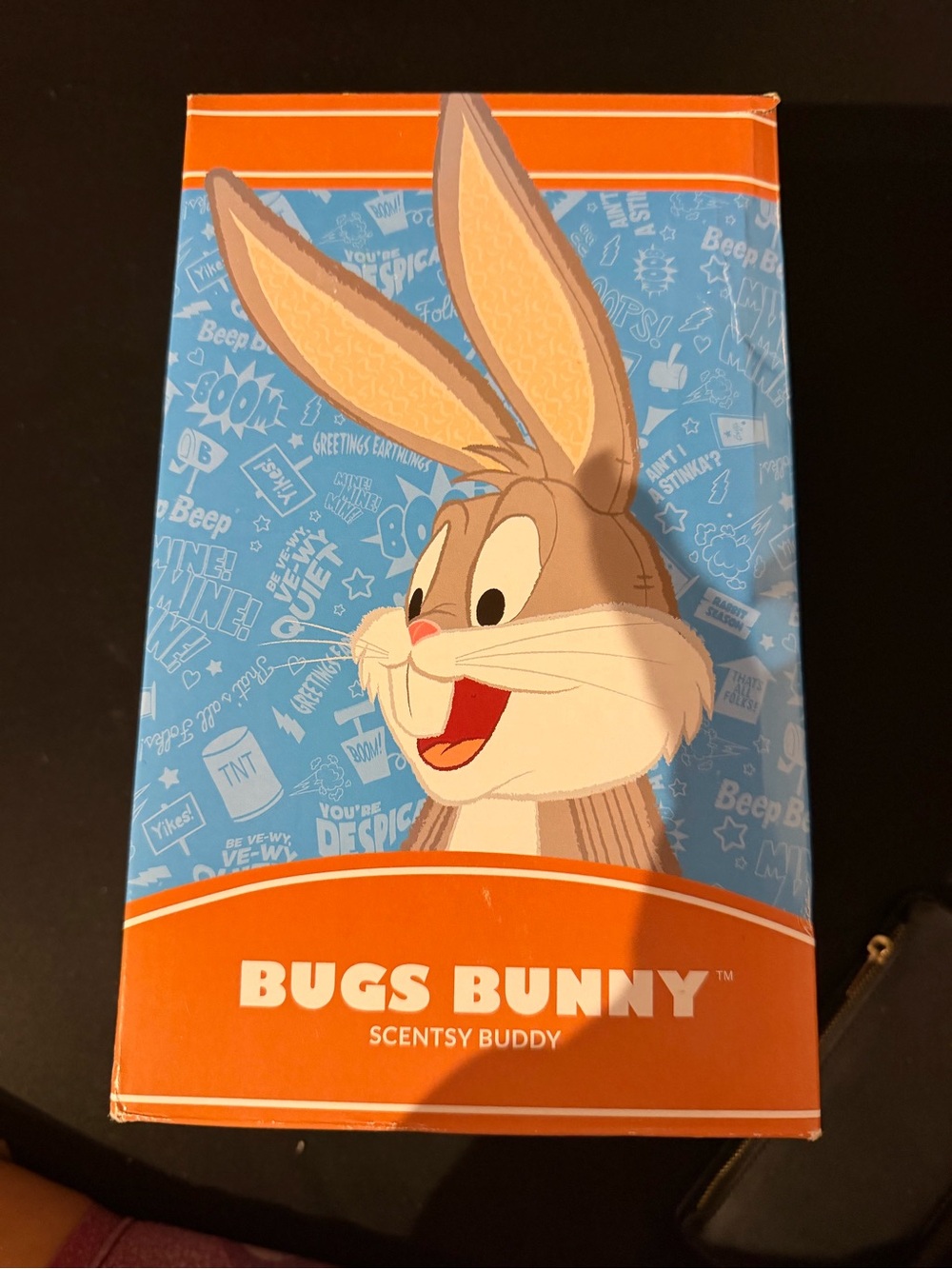 Scentsy Bugs Bunny Plush in Orange and Blue Box